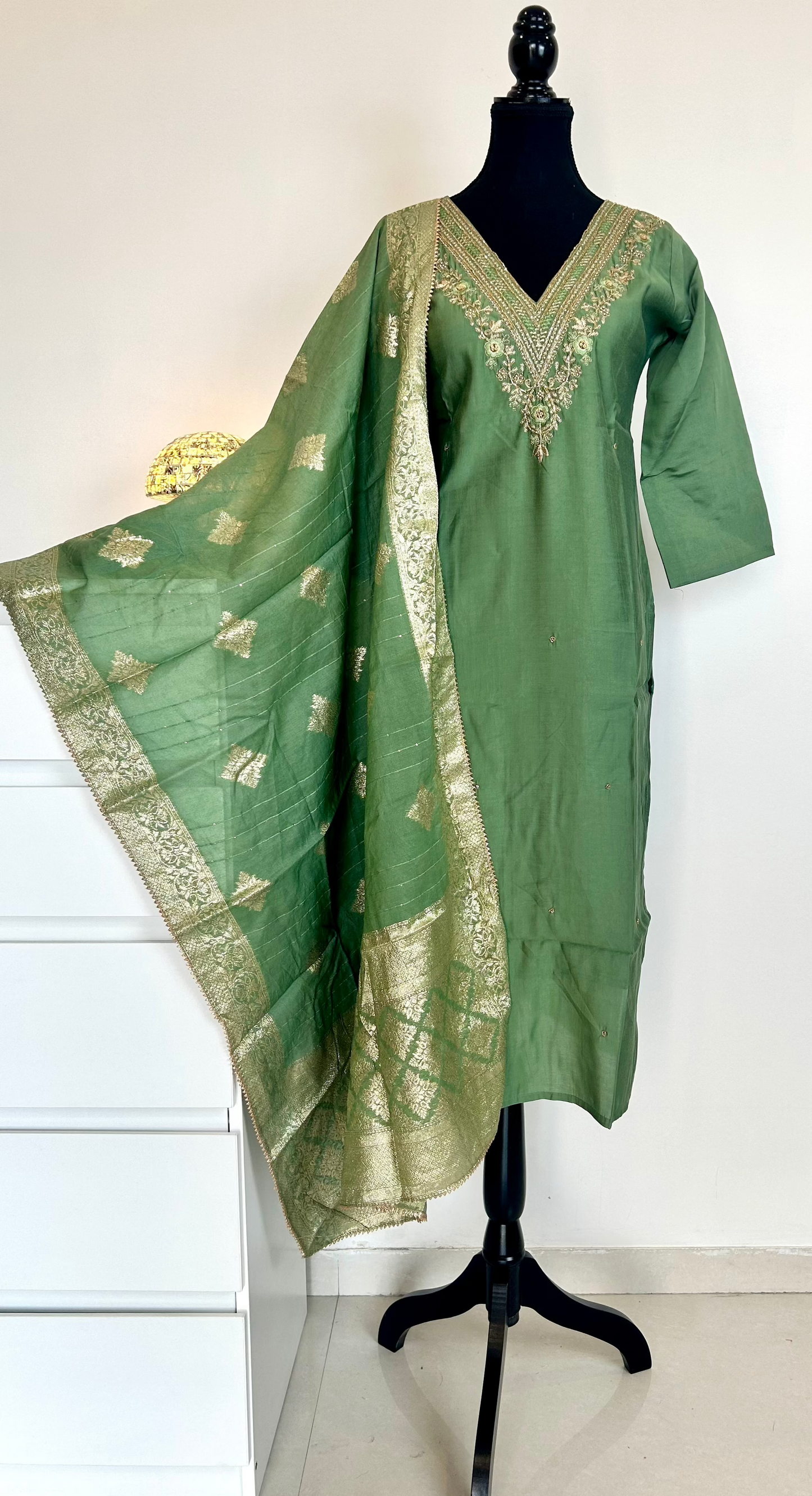 Green Kurta Set