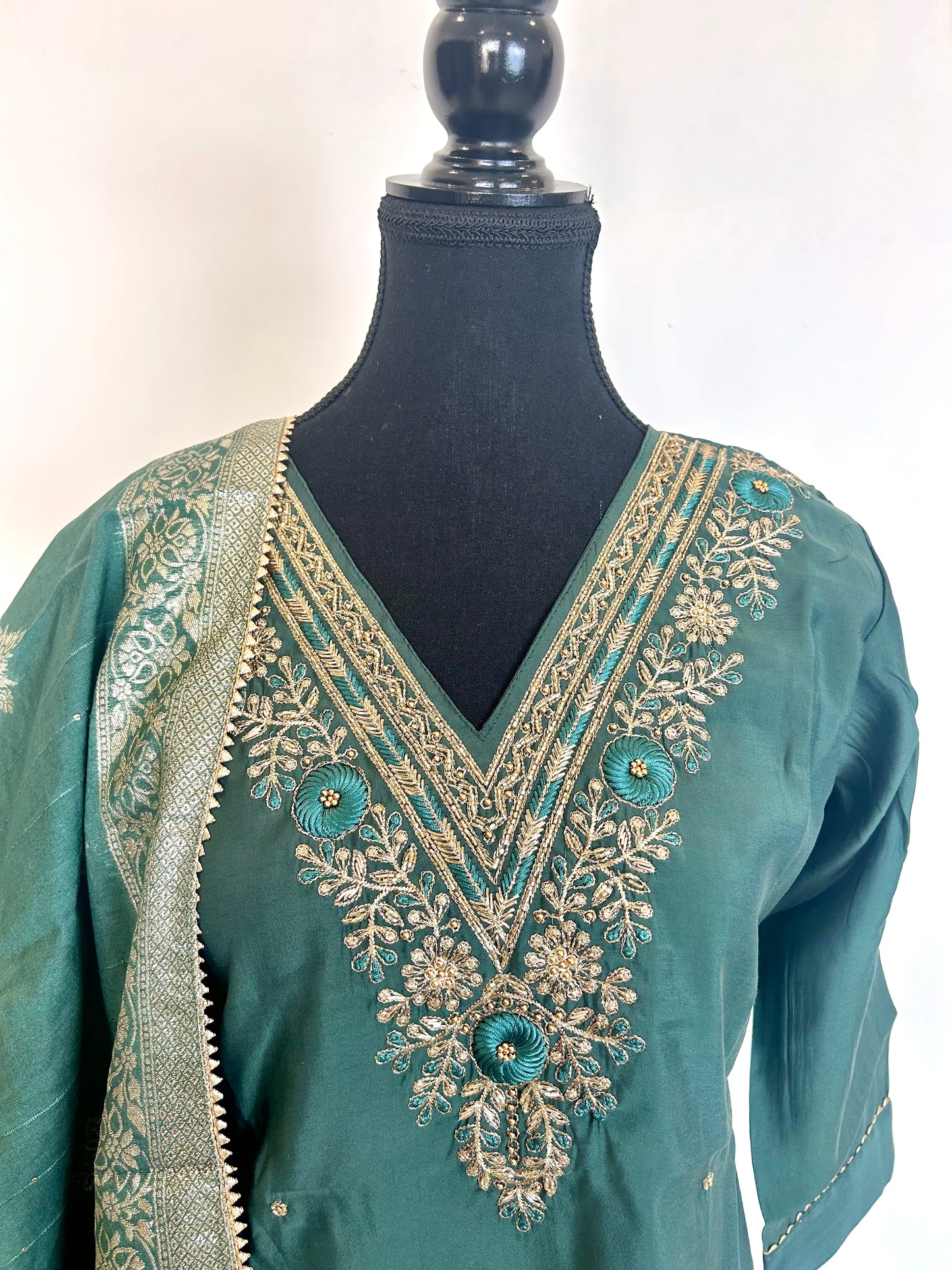Dark Green Kurta Set