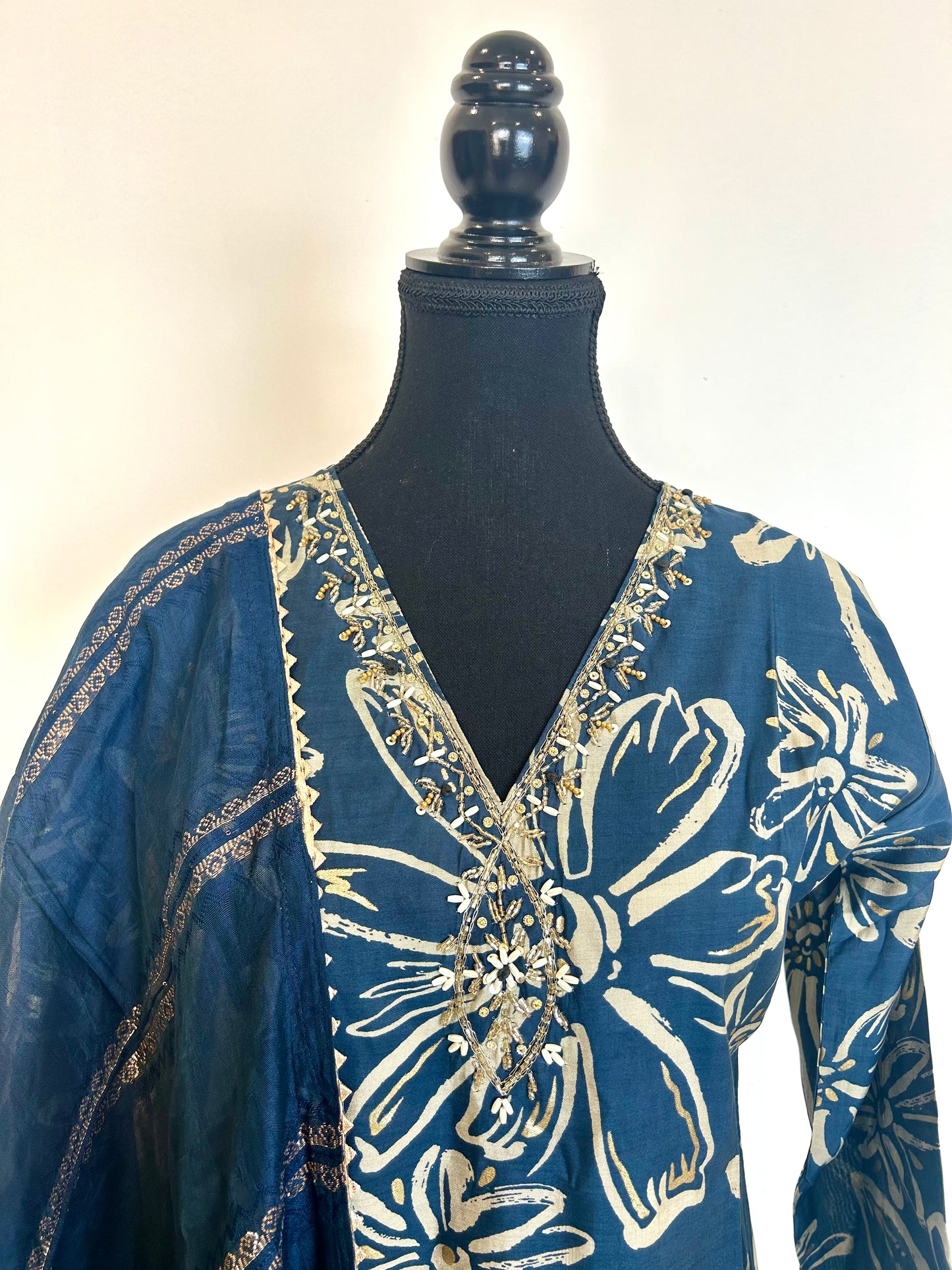Navy Blue Kurta Set