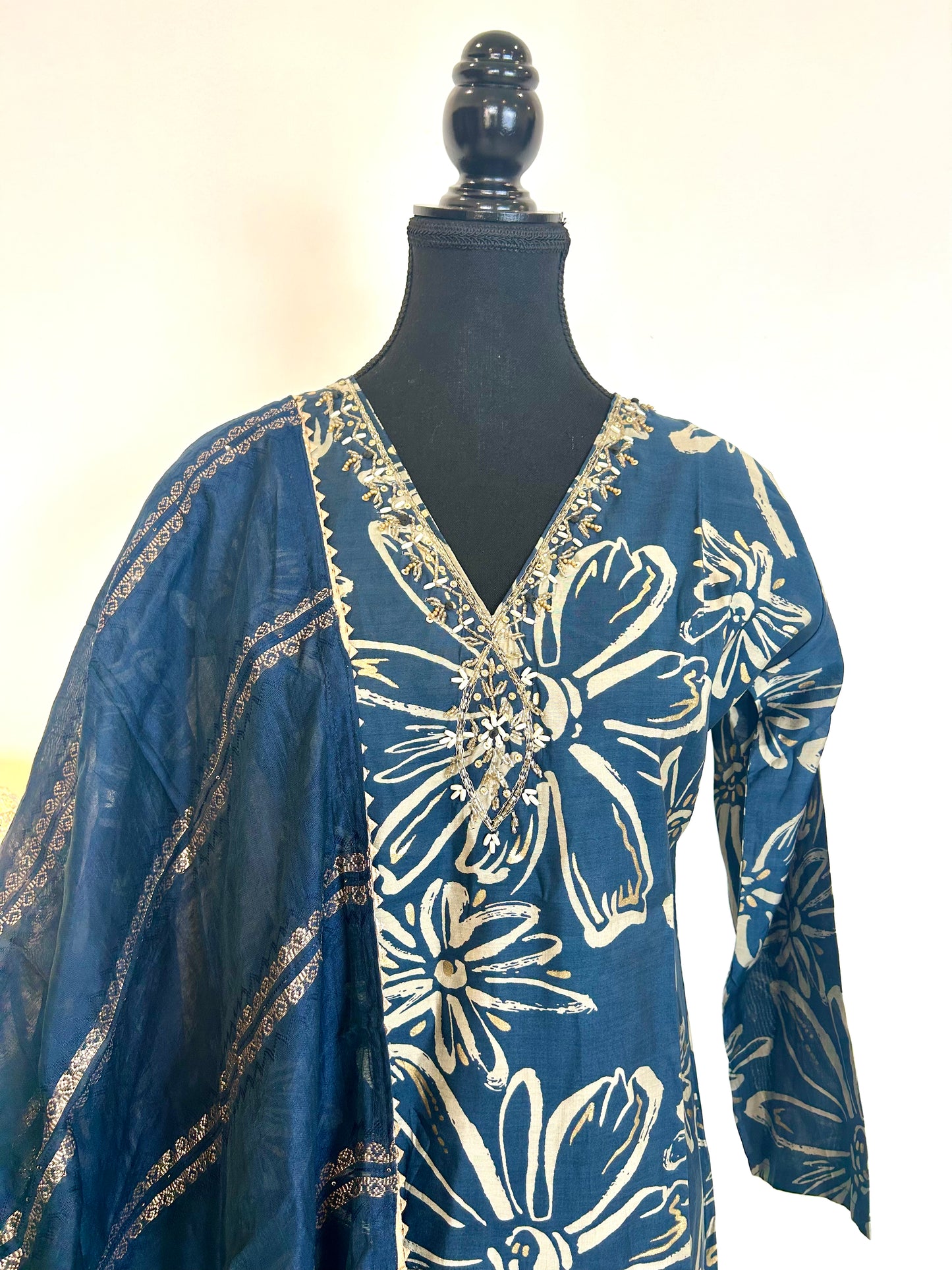 Navy Blue Kurta Set