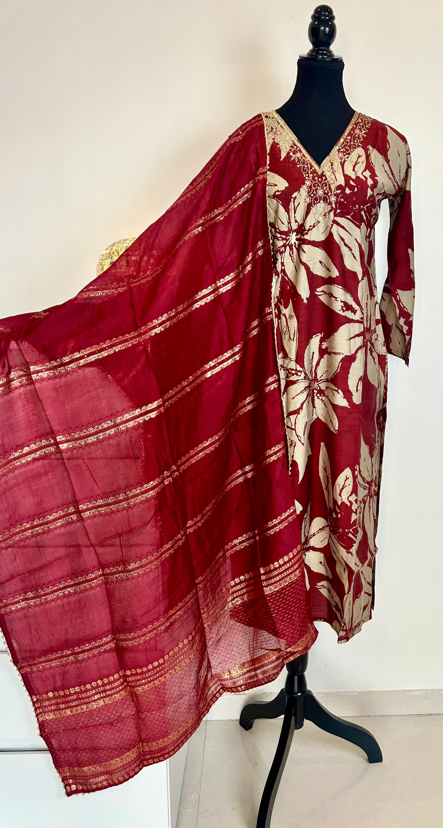 Red Kurta Set