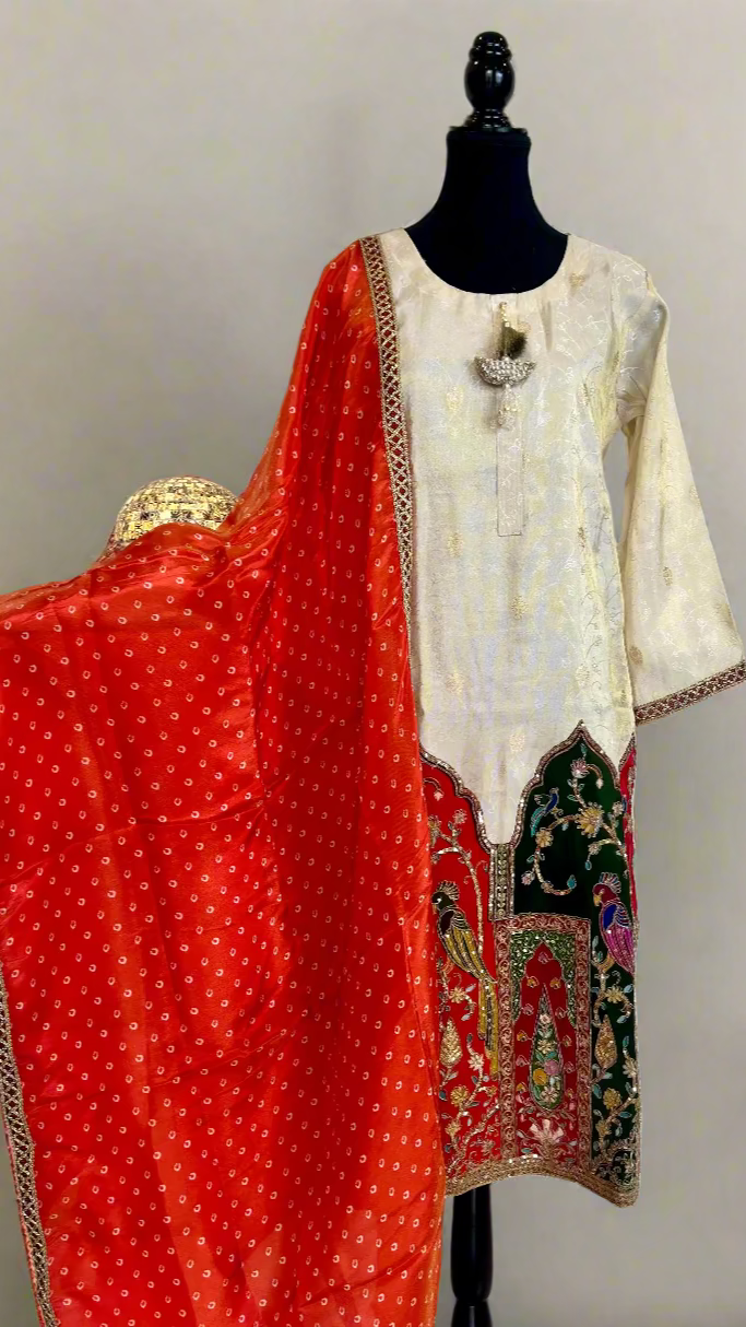 Off White Kurta Set