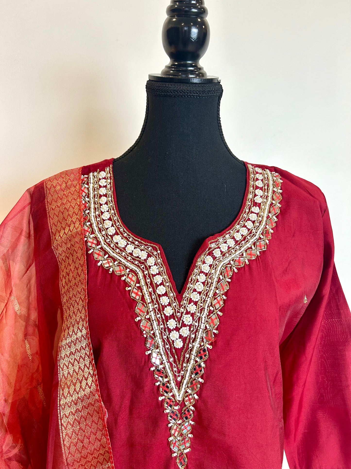 Red Kurta Set
