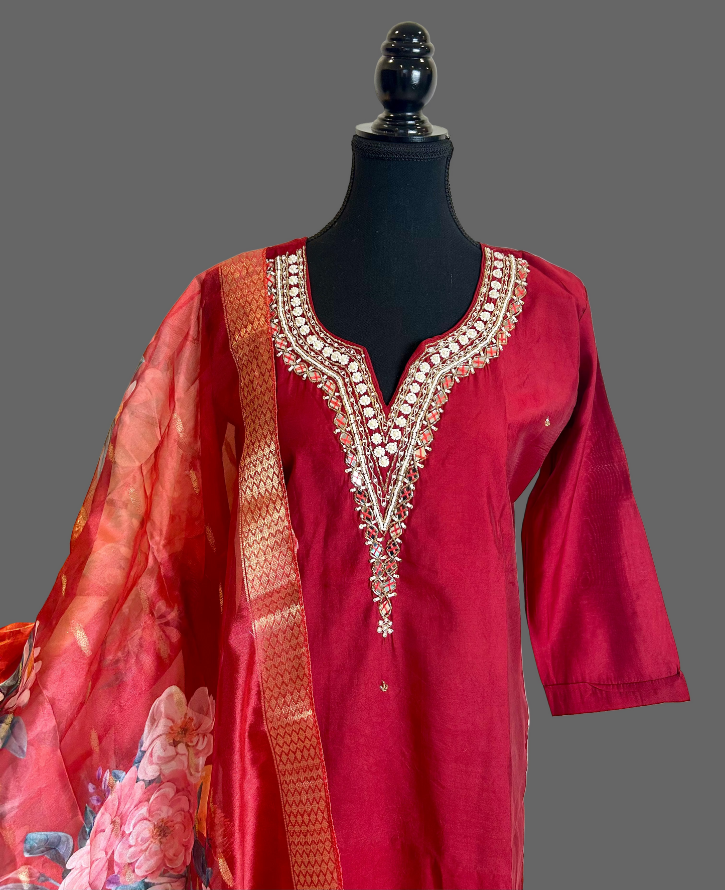 Red Kurta Set