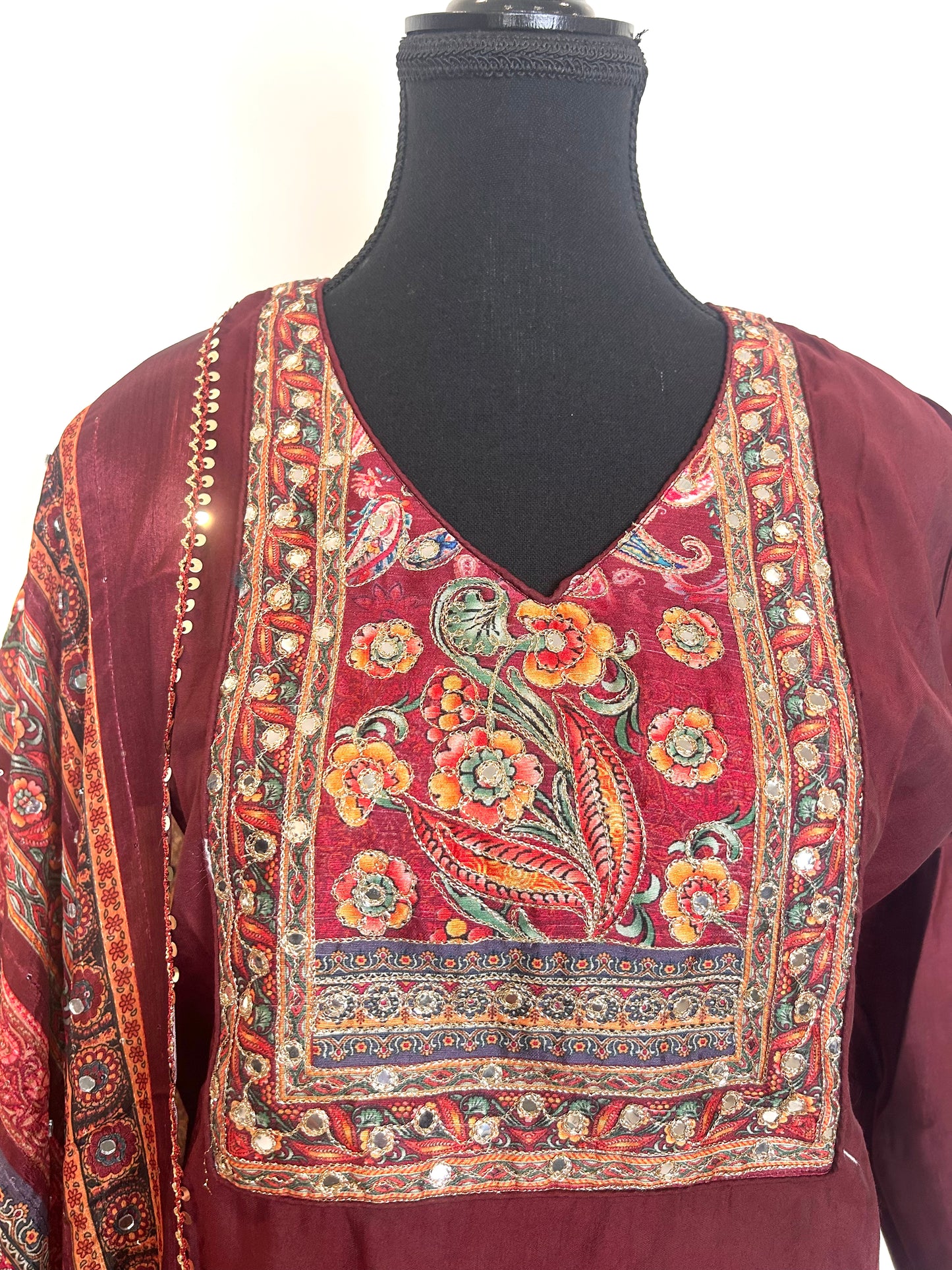 Maroon Kurta Set