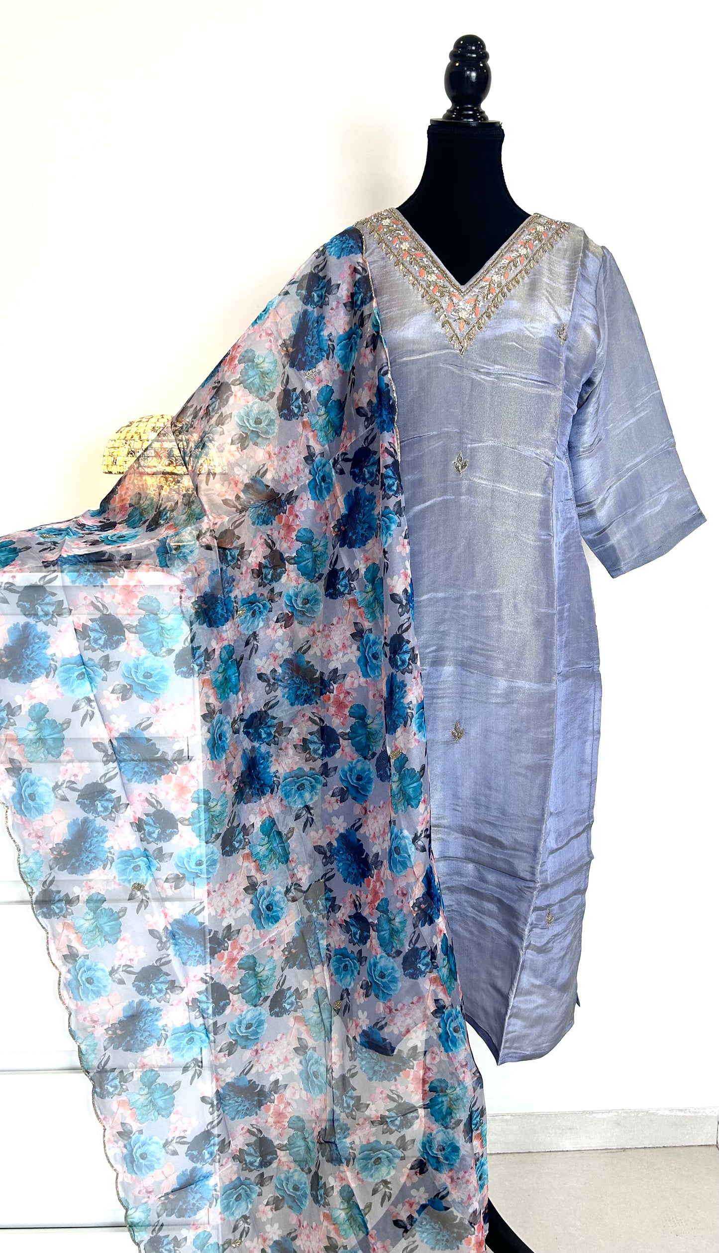 Grey Kurta Set