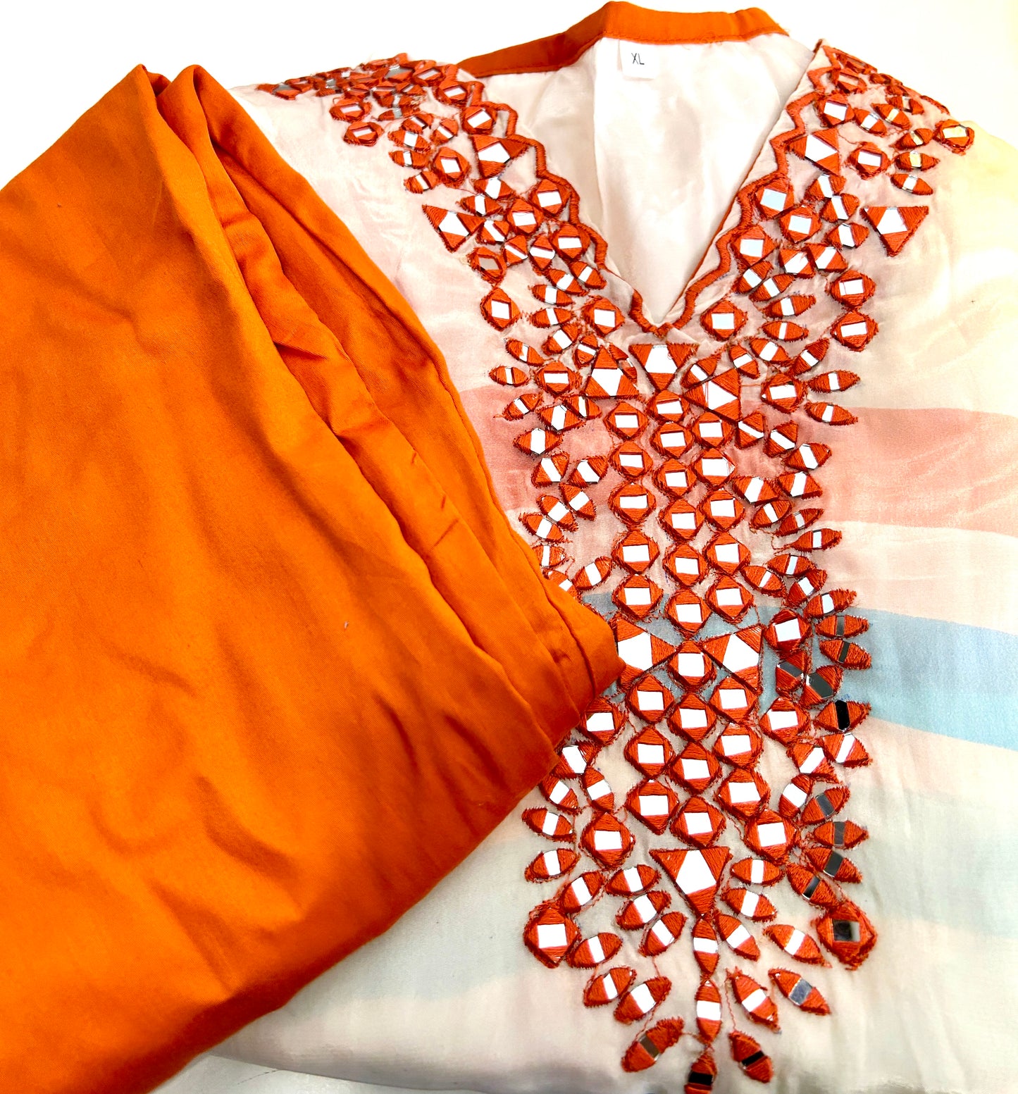 Orange Kaftan Set