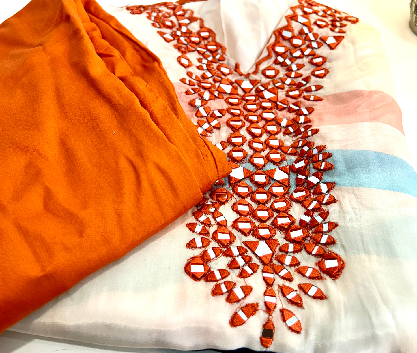Orange Kaftan Set