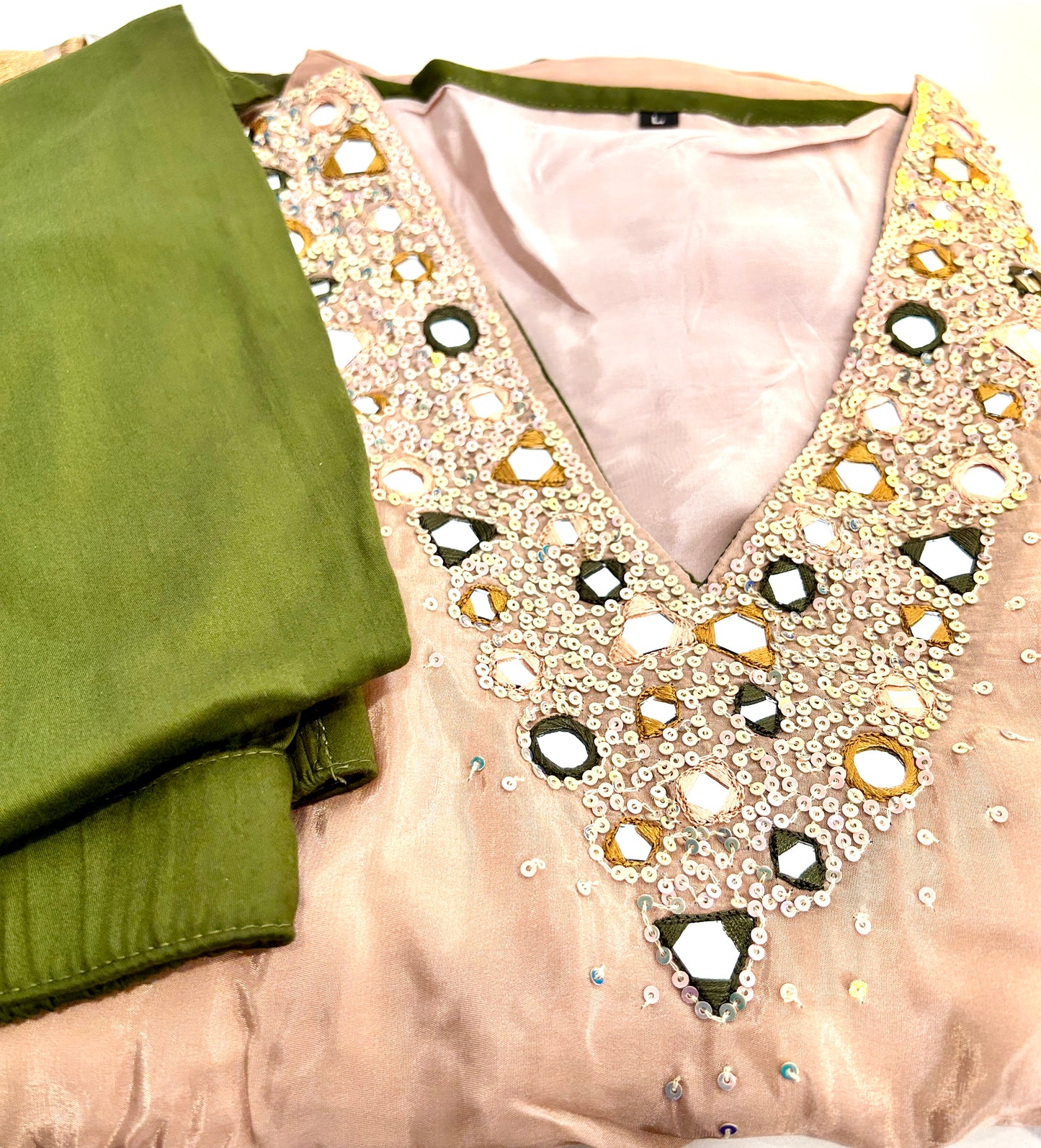 Green Kaftan Set