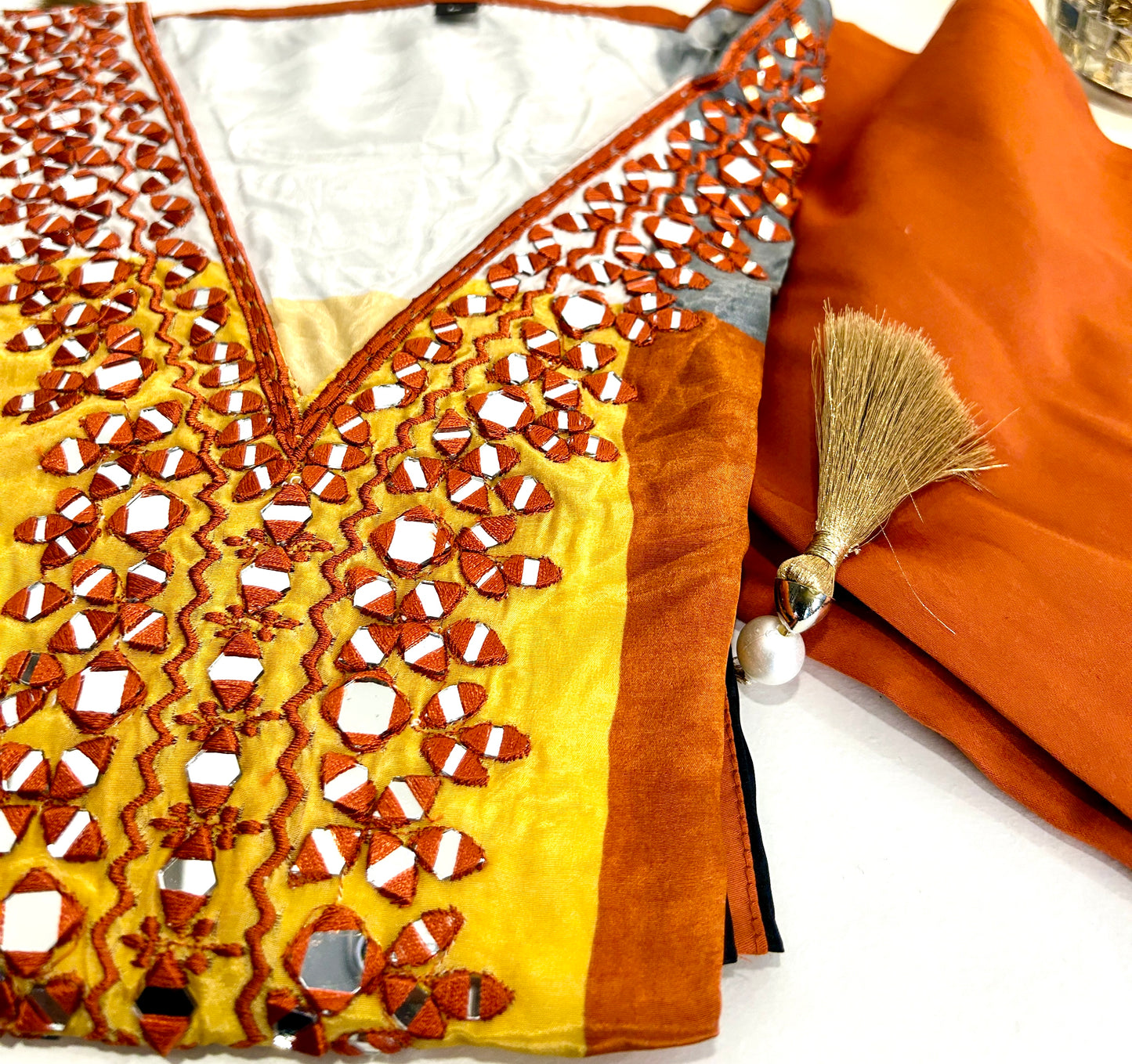 Orange Kaftan Set