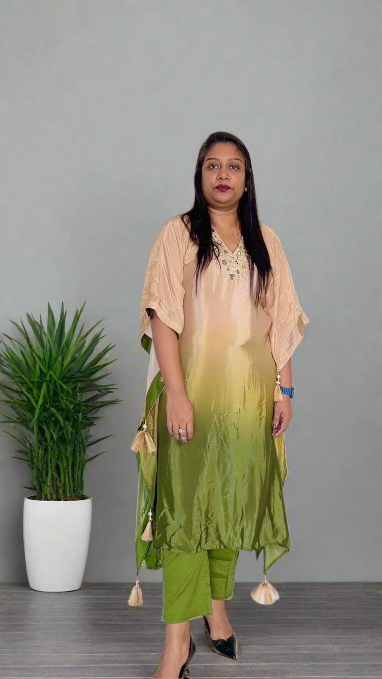 Green Kaftan Set