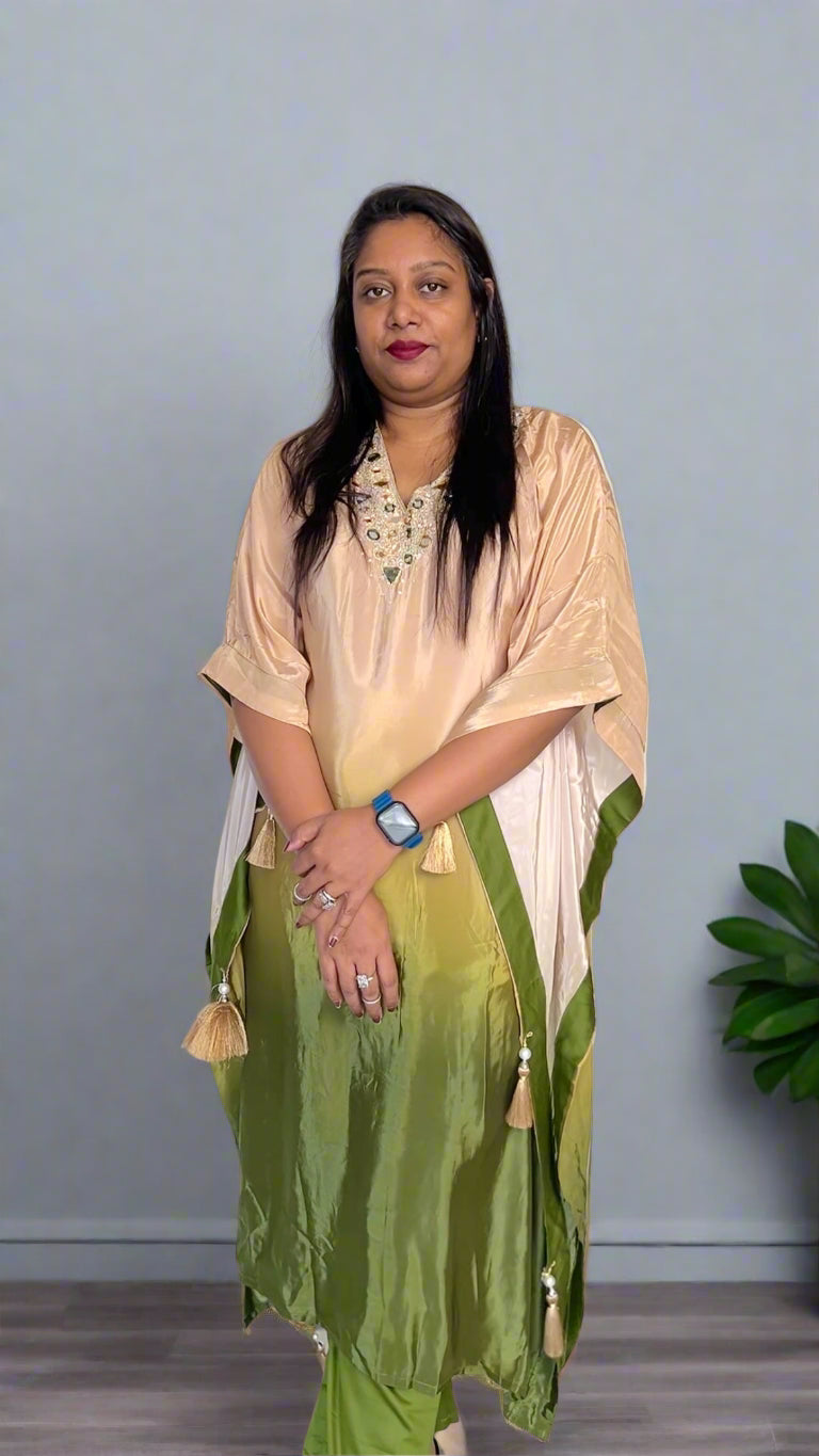 Green Kaftan Set