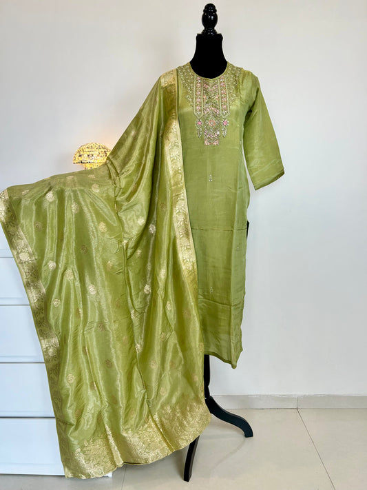 Green Kurta set