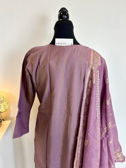 Purple mauve kurta set