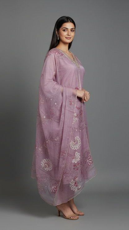 Purple Kurta Set