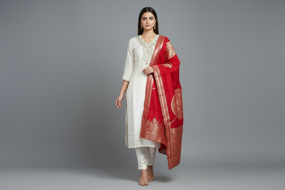 White Kurta Set