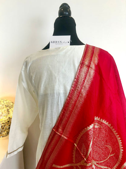 White Kurta Set
