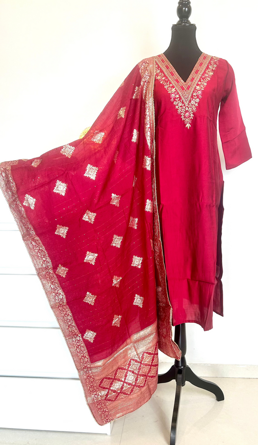 Magenta Kurta set