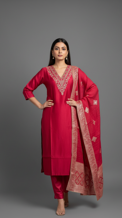 Magenta Kurta set