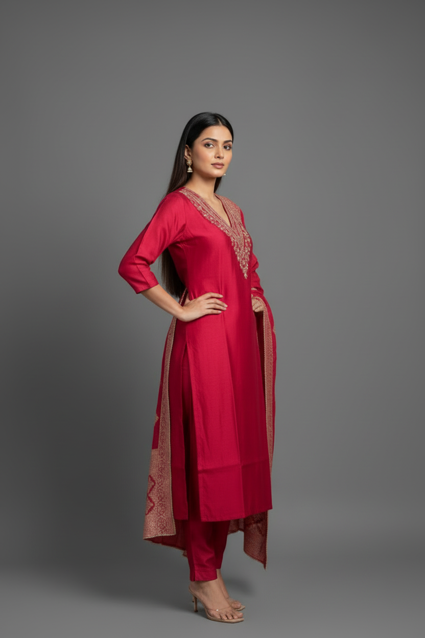 Magenta Kurta set