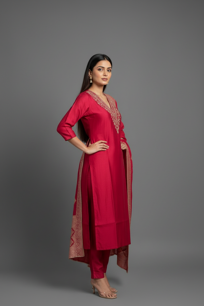 Magenta Kurta set
