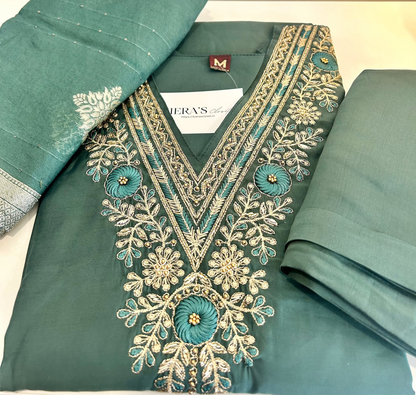 Dark Green Kurta Set