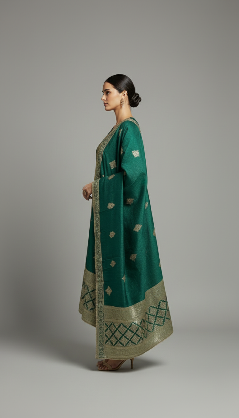Dark Green Kurta Set