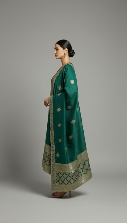 Dark Green Kurta Set