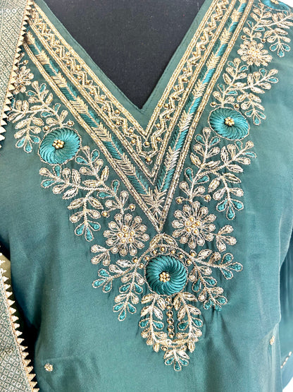 Dark Green Kurta Set