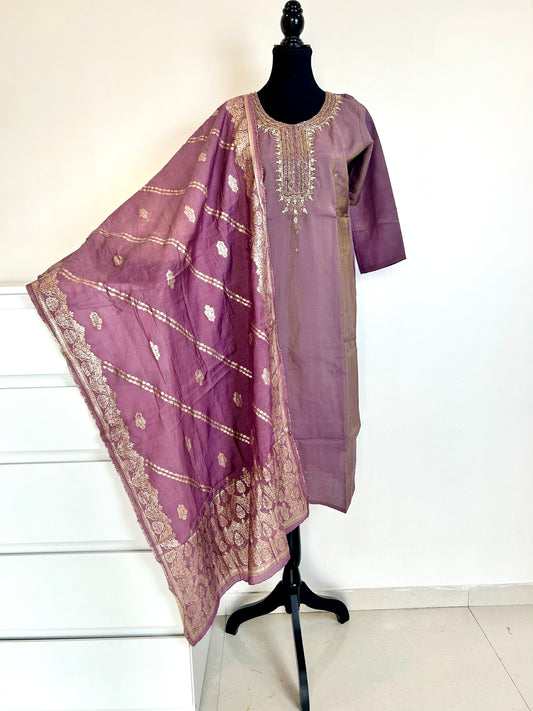 Purple mauve kurta set