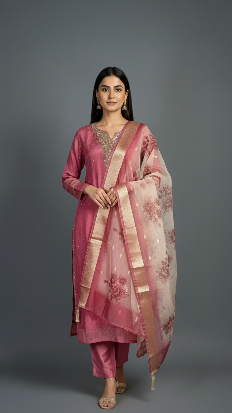 Pink Kurta Set