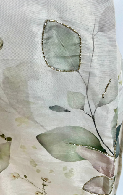 Off White Digital Print Kurta Set