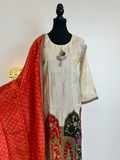 Off White Kurta Set