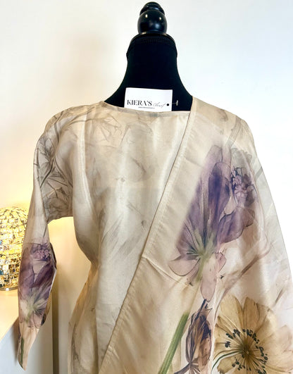 Beige Digital Print Kurta set