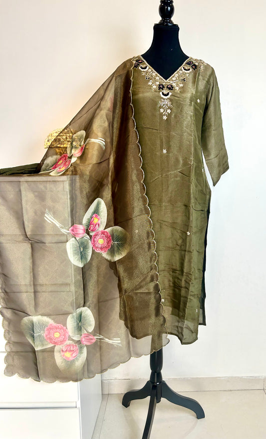 Mehendi Green Kurta Set