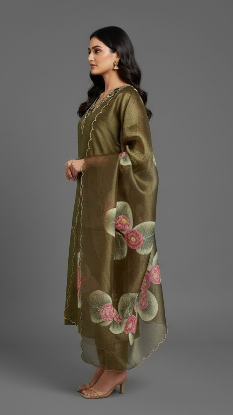 Mehendi Green Kurta Set