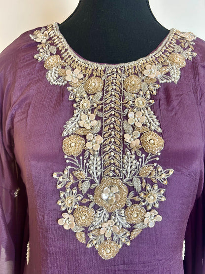 Purple Kaftan Set