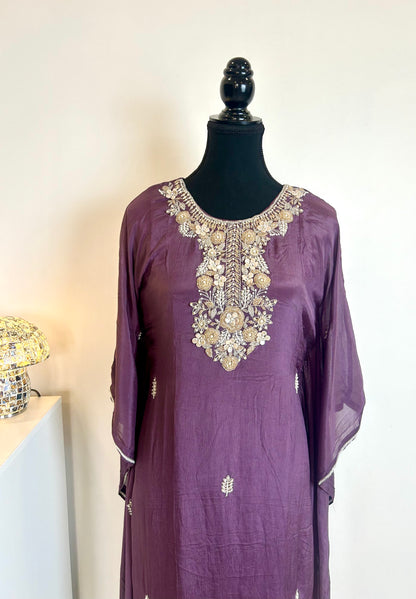 Purple Kaftan Set