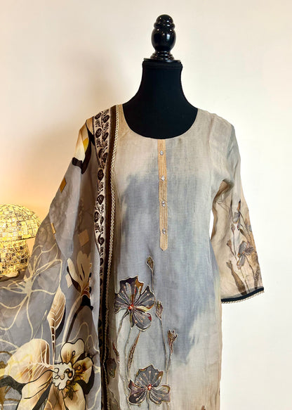 Grey Kurta Set