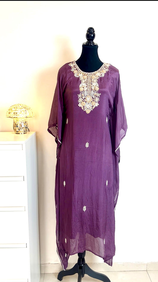 Purple Kaftan Set
