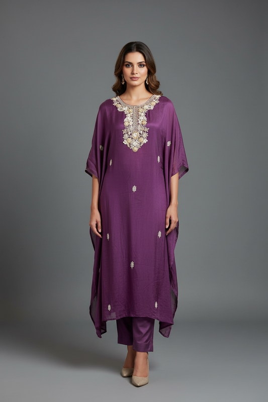 Purple Kaftan Set