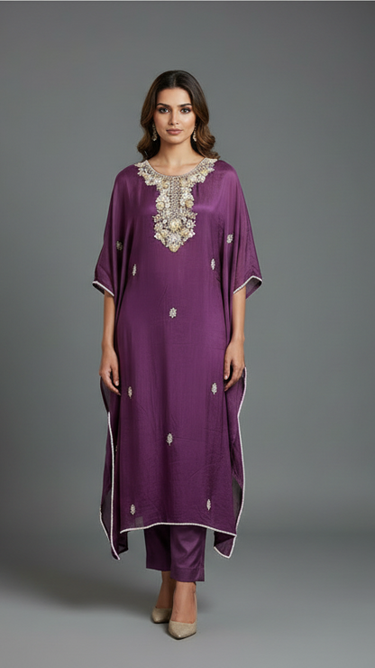 Purple Kaftan Set