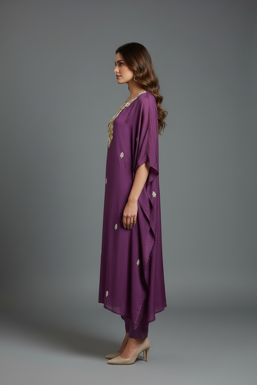 Purple Kaftan Set