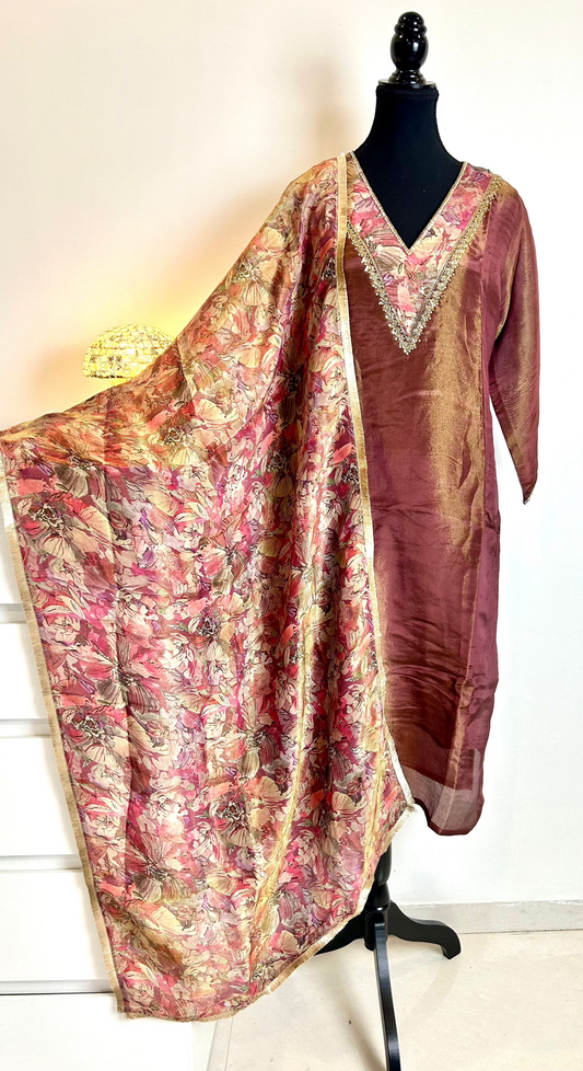 Maroon Kurta Set