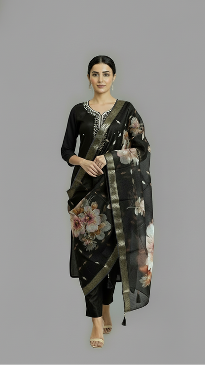 Black Kurta Set