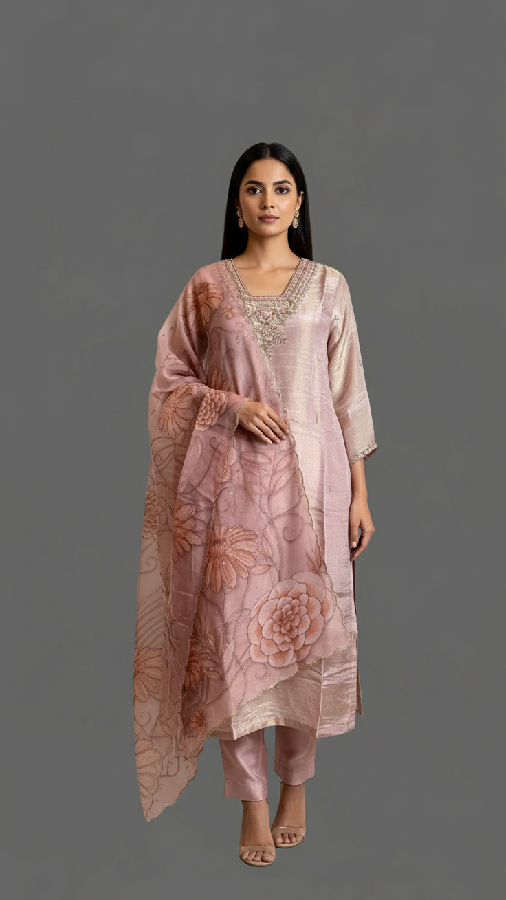 Pink Kurta set