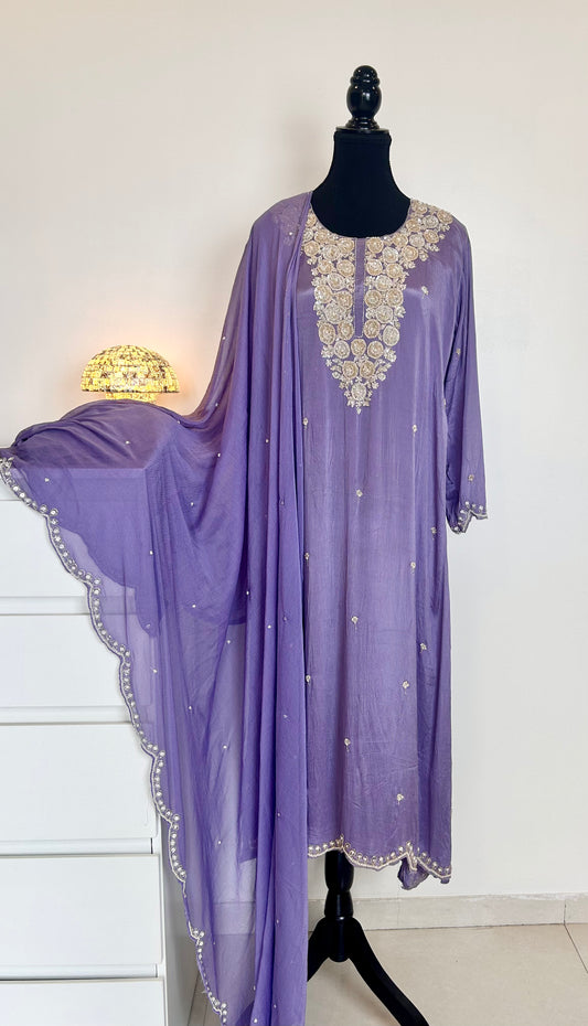 Purple Kurta Set