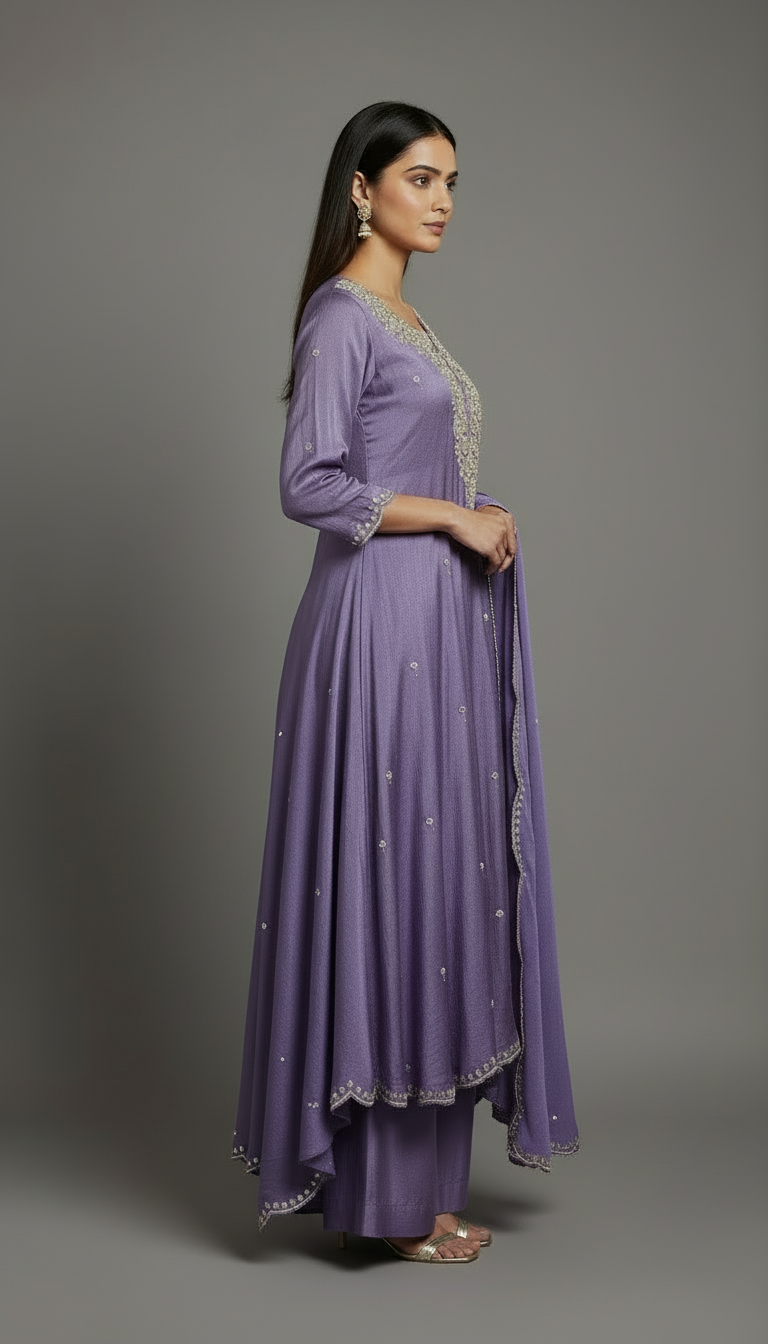 Purple Kurta Set