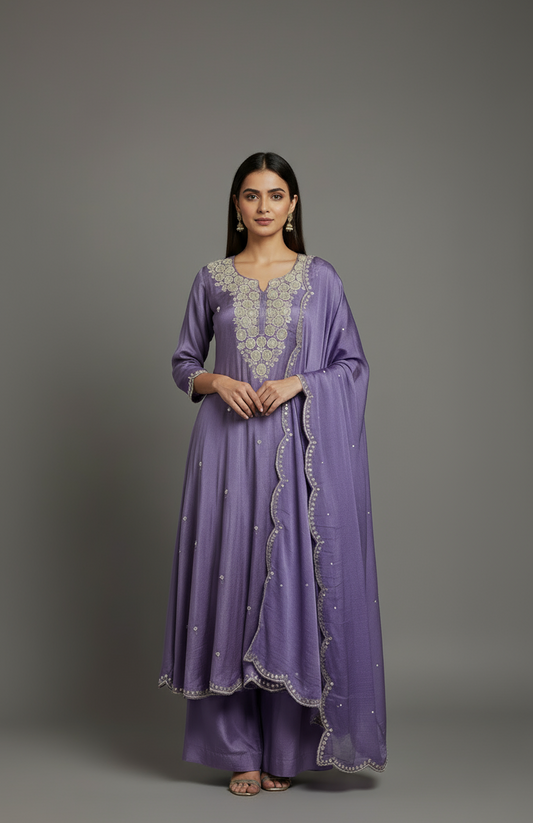 Purple Kurta Set