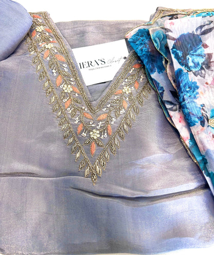 Grey Kurta Set
